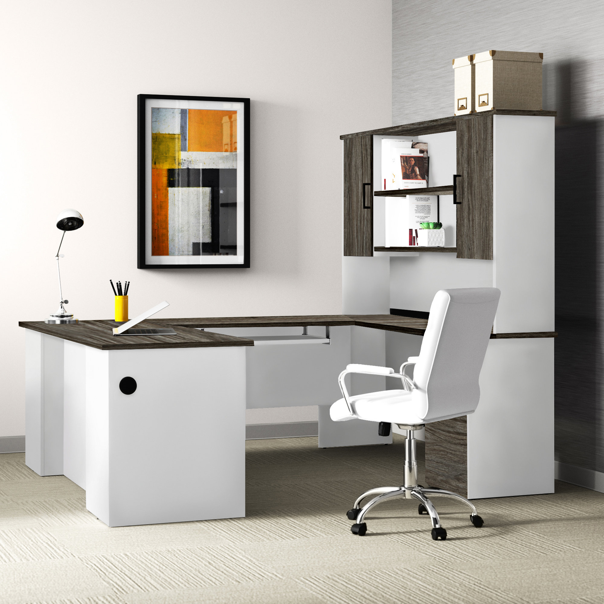 U shaped desk small discount